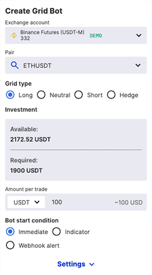 create grid bot