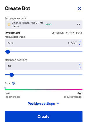 create market neutral bot