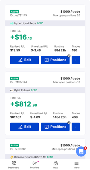 monitor market neutral bot