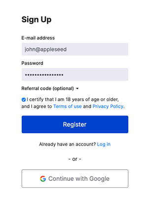 create account