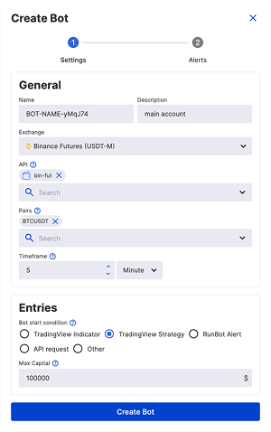 create a trading bot