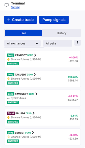 execute the trade