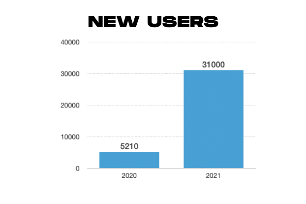 new users in 2021